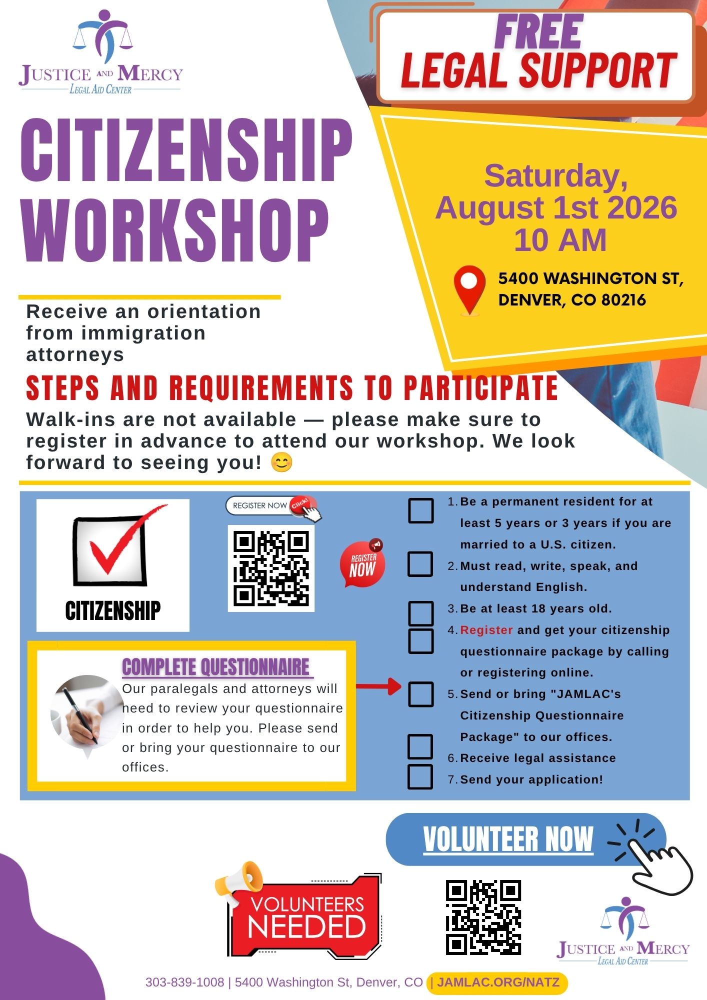 REGISTER HEREhttps://secure.qgiv.com/for/jamlac/event/frecitizlegaworksco/?blm_aid=190690304